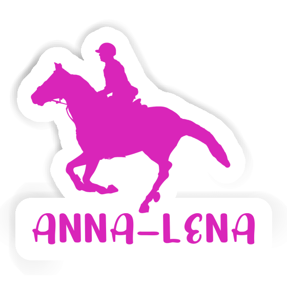 Sticker Anna-lena Horse Rider Laptop Image