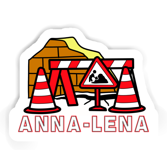 Sticker Anna-lena Baustelle Notebook Image
