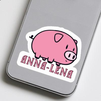 Anna-lena Aufkleber Schwein Notebook Image