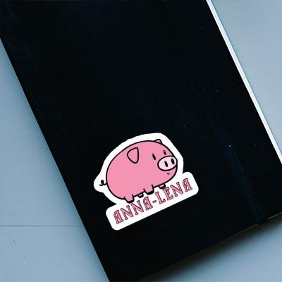 Anna-lena Sticker Pig Notebook Image