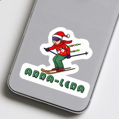 Sticker Christmas Skier Anna-lena Laptop Image