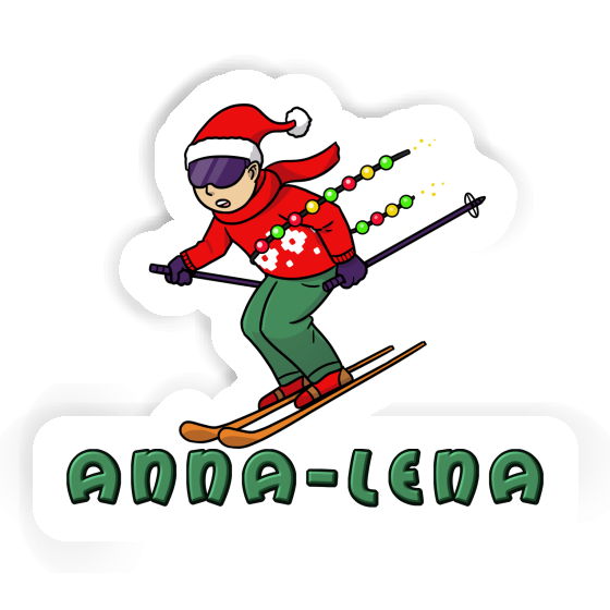 Skieur de Noël Autocollant Anna-lena Laptop Image