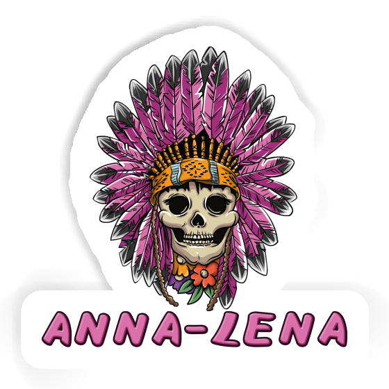 Womens Skull Sticker Anna-lena Notebook Image