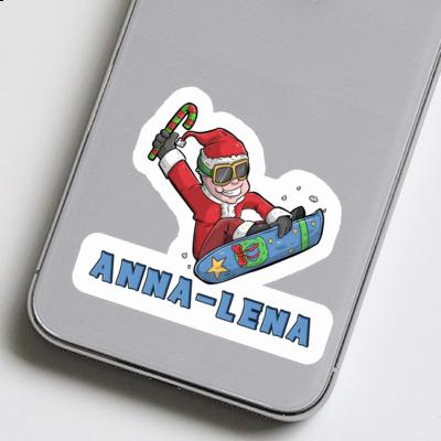 Anna-lena Sticker Christmas Snowboarder Laptop Image