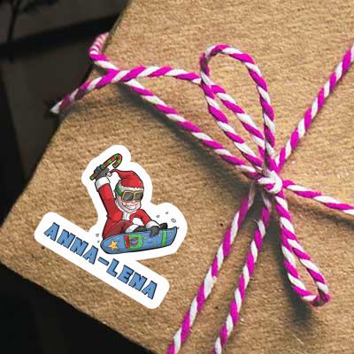 Anna-lena Sticker Weihnachts-Snowboarder Gift package Image