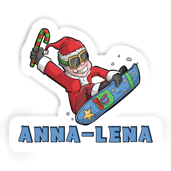 Anna-lena Sticker Christmas Snowboarder Image