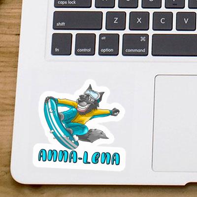 Anna-lena Autocollant Snowboardeur Laptop Image