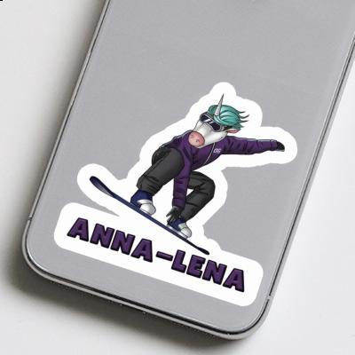 Aufkleber Snowboarderin Anna-lena Notebook Image