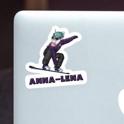 Aufkleber Snowboarderin Anna-lena Laptop Image