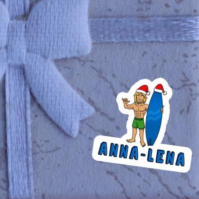 Sticker Christmas Surfer Anna-lena Laptop Image
