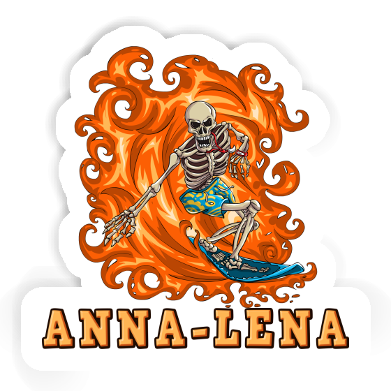 Sticker Anna-lena Surfer Laptop Image