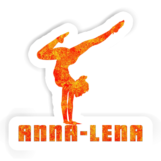 Sticker Anna-lena Yoga-Frau Notebook Image