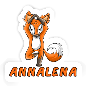 Annalena Autocollant Yoga Renard Image