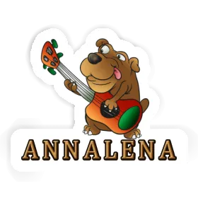 Guitar Dog Sticker Annalena Image