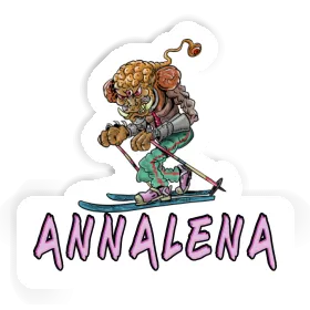 Telemark Skier Sticker Annalena Image