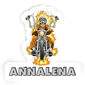 Motorbike Rider Sticker Annalena Image