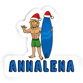 Autocollant Annalena Surfeur de Noël Image