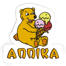 Eiscreme-Bär Sticker Annika Image