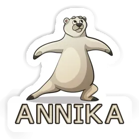 Annika Aufkleber Yoga-Bär Image