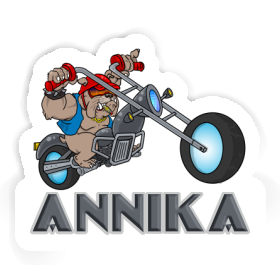 Motorbike Rider Sticker Annika Image