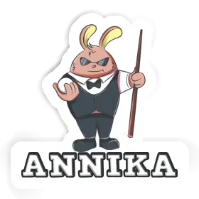 Annika Aufkleber Billardspieler Image