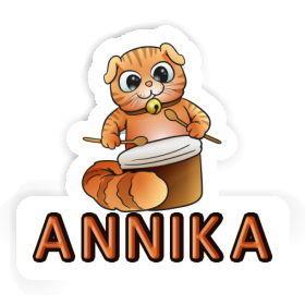 Sticker Drummer Cat Annika Image