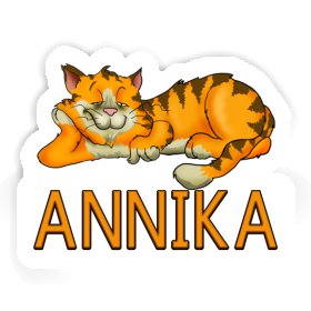 Annika Sticker Chilling Cat Image