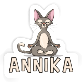 Annika Sticker Yoga Cat Image