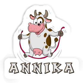 Sticker Annika Skipping Ropes Cow Image