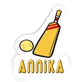 Sticker Cricket Bat Annika Image