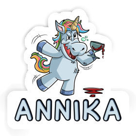 Sticker Annika Wine Unicorn Image