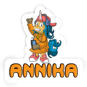 Annika Sticker Hip-Hop Unicorn Image