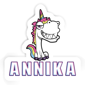 Grinning Unicorn Sticker Annika Image