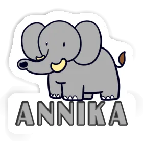 Elefant Aufkleber Annika Image