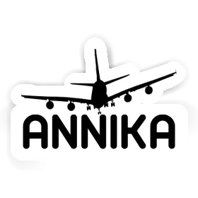 Sticker Annika Airplane Image