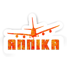 Sticker Annika Airplane Image