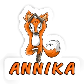 Aufkleber Yoga Fuchs Annika Image