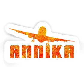 Aufkleber Annika Flugzeug Image