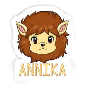 Autocollant Annika Tête de lion Image