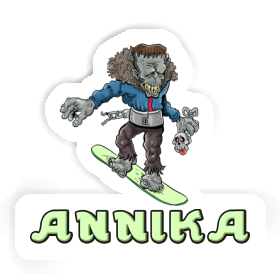 Annika Sticker Snowboarder Image