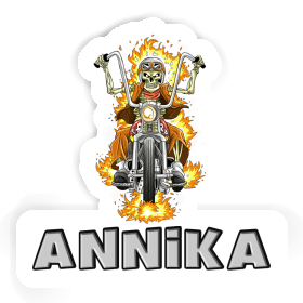 Motocycliste Autocollant Annika Image