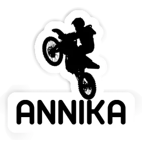 Motocross-Fahrer Aufkleber Annika Image