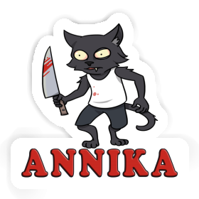 Sticker Psycho Cat Annika Image