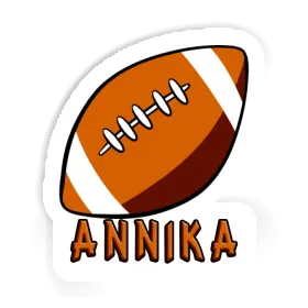 Annika Sticker Rugby Ball Image