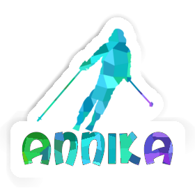 Skifahrerin Aufkleber Annika Image