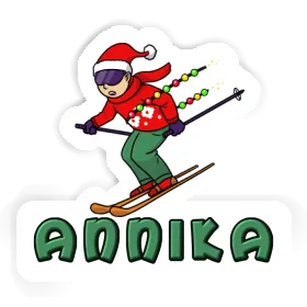 Weihnachtsskifahrer Aufkleber Annika Image