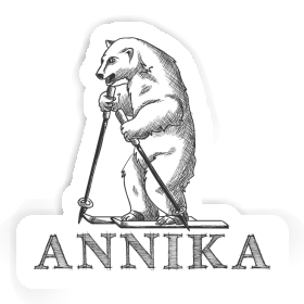 Skifahrer Aufkleber Annika Image