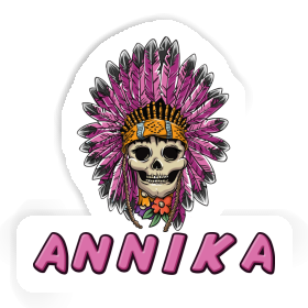 Ladys Skull Sticker Annika Image