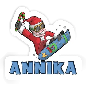 Annika Autocollant Snowboarder de Noël Image