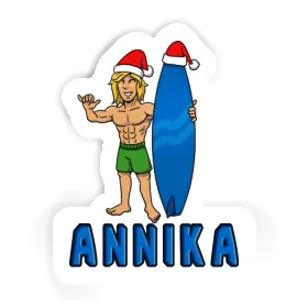 Aufkleber Annika Weihnachtssurfer Image